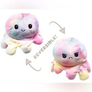 NWOT Reversible happy/mad octopus